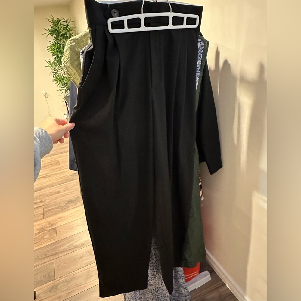 Zara black wide leg pants